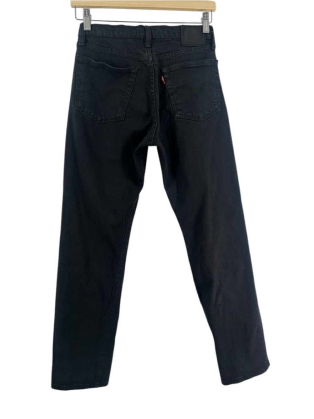 Levi's Wedgie Straight Denim Jeans black 90's y2k sz 25 - Picture 3 of 8